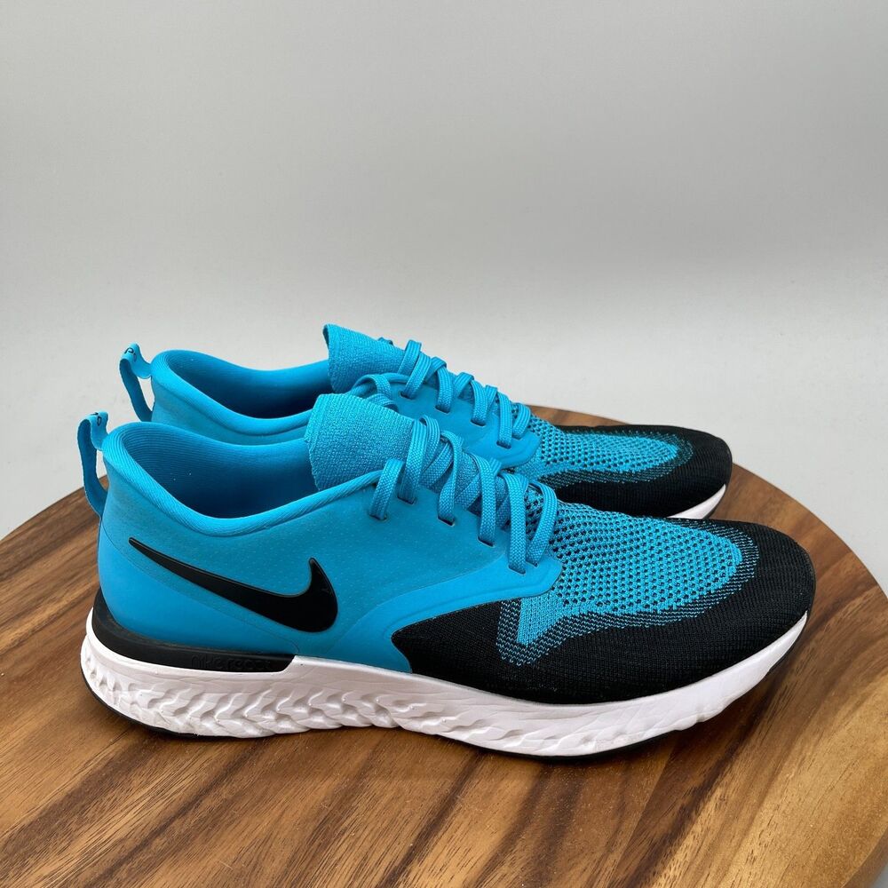 Nike Odyssey React Flyknit Shoes Mens Size 10 Blue Running Comfort Walking Gym